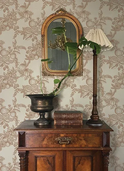 A-Street Prints Gerty Copper Fruit Toile Wallpaper - SKU 4173-27638