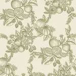 A-Street Prints Gerty Green Fruit Toile Wallpaper - SKU 4173-27636