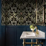 A-Street Prints Getty Black Jungle Damask Wallpaper | Wallpaper Twins A-Street Prints Getty Black Jungle Damask Wallpaper - SKU 4034-72131