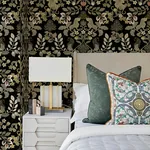 A-Street Prints Getty Black Jungle Damask Wallpaper | Wallpaper Twins A-Street Prints Getty Black Jungle Damask Wallpaper - SKU 4034-72131