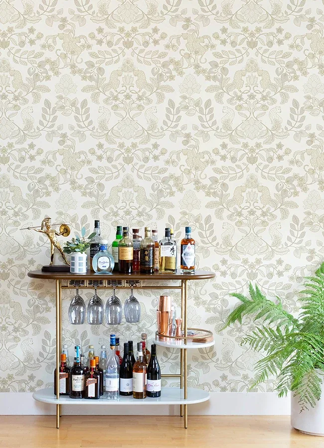 A-Street Prints Getty Cream Jungle Damask Wallpaper | Wallpaper Twins A-Street Prints Getty Cream Jungle Damask Wallpaper - SKU 4034-72132
