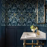 A-Street Prints Getty Navy Jungle Damask Wallpaper | Wallpaper Twins A-Street Prints Getty Navy Jungle Damask Wallpaper - SKU 4034-72133