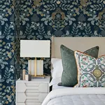 A-Street Prints Getty Navy Jungle Damask Wallpaper | Wallpaper Twins A-Street Prints Getty Navy Jungle Damask Wallpaper - SKU 4034-72133