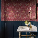 A-Street Prints Getty Raspberry Jungle Damask Wallpaper - SKU 4034-72130