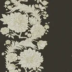 A-Street Prints Gisela Black Floral Columns Wallpaper - SKU 4173-27641