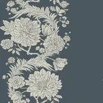 A-Street Prints Gisela Blue Floral Columns Wallpaper | Wallpaper Twins A-Street Prints Gisela Blue Floral Columns Wallpaper - SKU 4173-27642