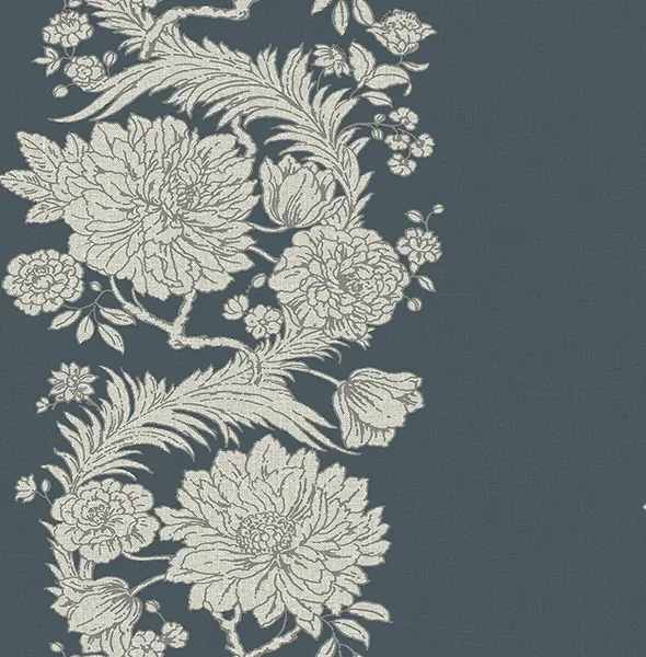 A-Street Prints Gisela Blue Floral Columns Wallpaper - SKU 4173-27642