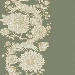 A-Street Prints Gisela Green Floral Columns Wallpaper - SKU 4173-27639