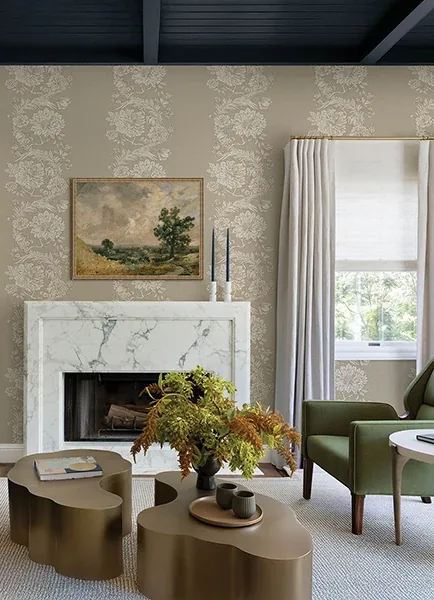 A-Street Prints Gisela Neutral Floral Columns Wallpaper | Wallpaper Twins A-Street Prints Gisela Neutral Floral Columns Wallpaper - SKU 4173-27640