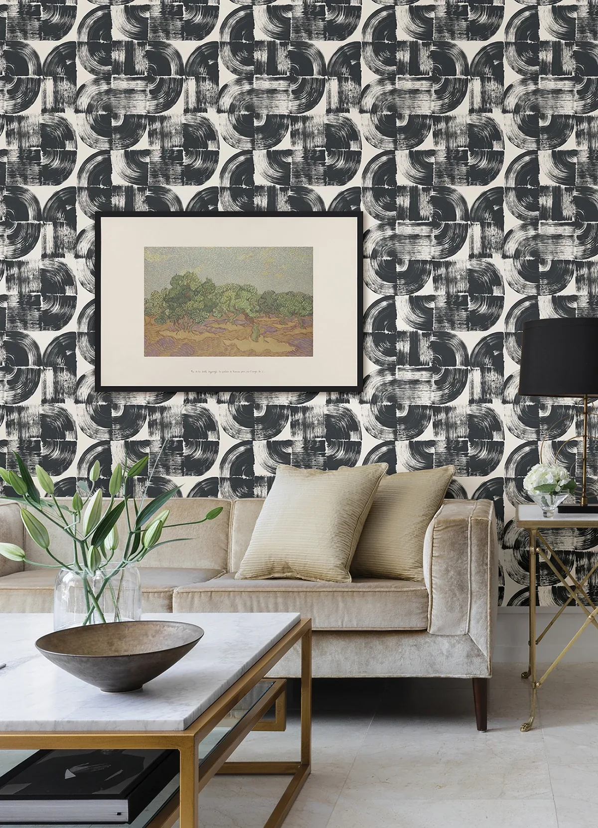 A-Street Prints Giulietta Black Painterly Geometric Wallpaper | Wallpaper Twins A-Street Prints Giulietta Black Painterly Geometric Wallpaper - SKU 4014-26404