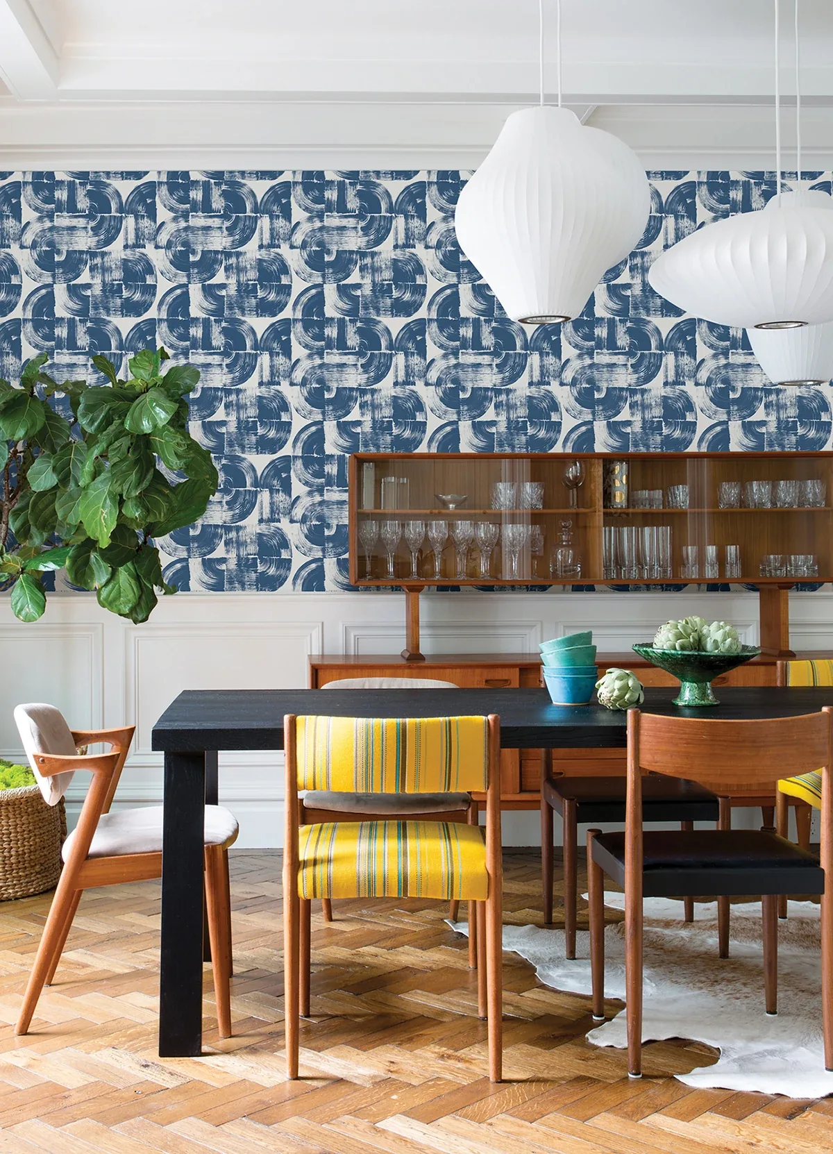 A-Street Prints Giulietta Blue Painterly Geometric Wallpaper | Wallpaper Twins A-Street Prints Giulietta Blue Painterly Geometric Wallpaper - SKU 4014-26407