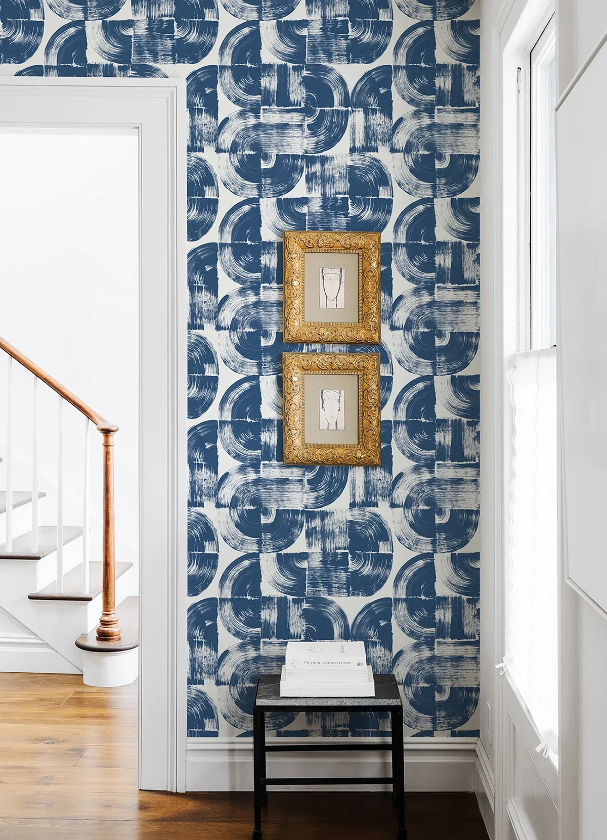 A-Street Prints Giulietta Blue Painterly Geometric Wallpaper | Wallpaper Twins A-Street Prints Giulietta Blue Painterly Geometric Wallpaper - SKU 4014-26407