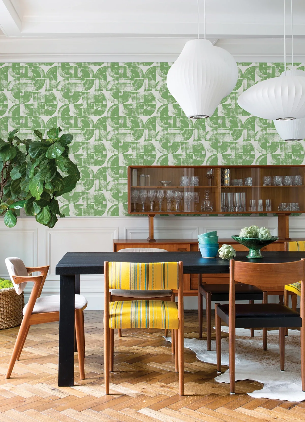 A-Street Prints Giulietta Green Painterly Geometric Wallpaper | Wallpaper Twins A-Street Prints Giulietta Green Painterly Geometric Wallpaper - SKU 4014-26408