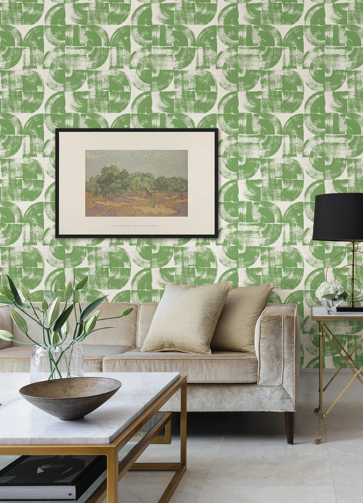 A-Street Prints Giulietta Green Painterly Geometric Wallpaper | Wallpaper Twins A-Street Prints Giulietta Green Painterly Geometric Wallpaper - SKU 4014-26408