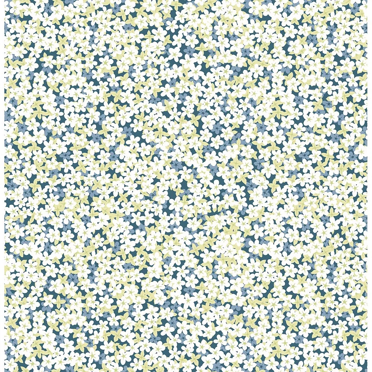 A-Street Prints Giverny Blue Miniature Floral Wallpaper - SKU 2901-25445