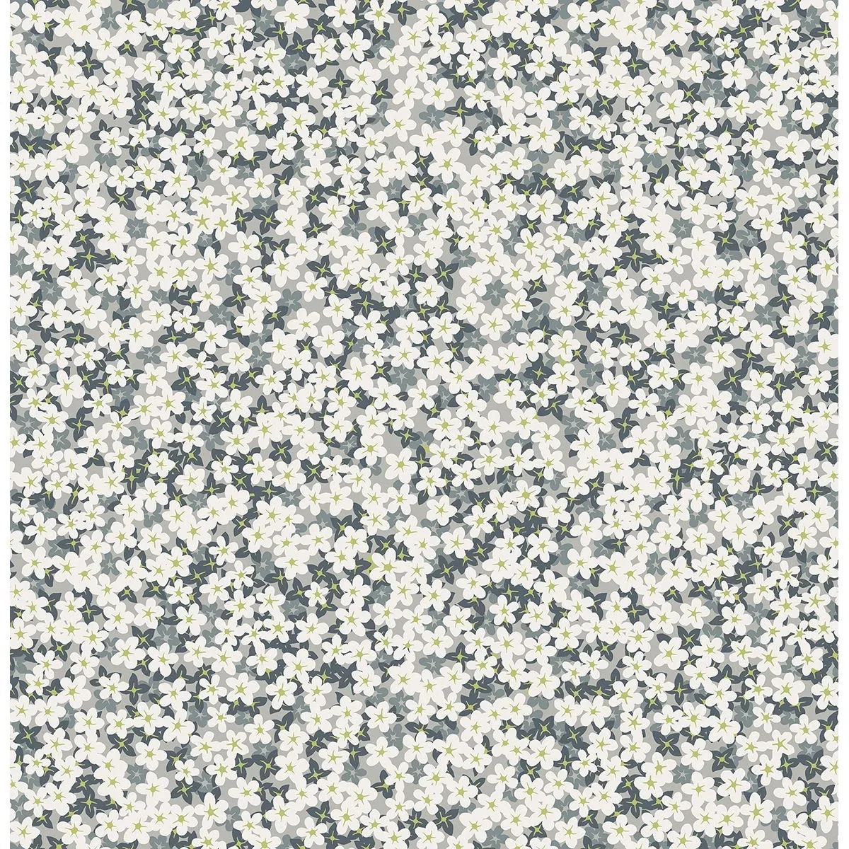 2901-25447 | Giverny Grey Miniature Floral Wallpaper