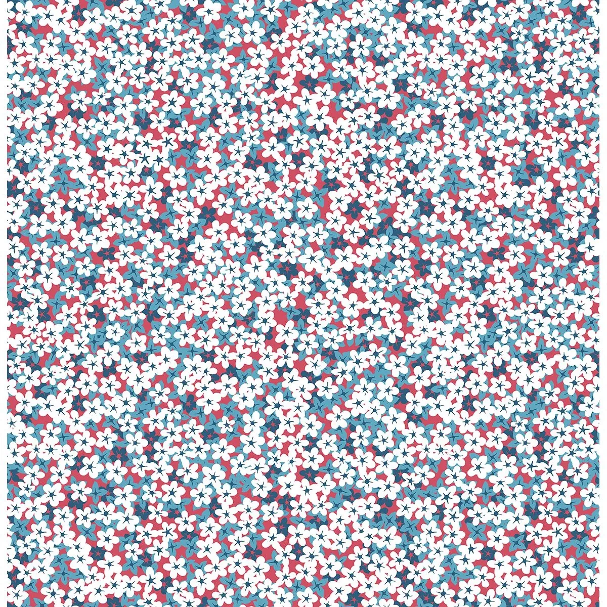 2901-25443 | Giverny Red Miniature Floral Wallpaper