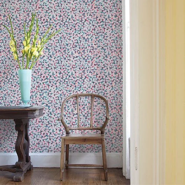 A-Street Prints Giverny Red Miniature Floral Wallpaper - SKU 2901-25443