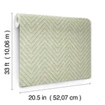 A-Street Prints Glynn Green Chevron Wallpaper - SKU 4122-27043