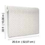 A-Street Prints Glynn Light Grey Chevron Wallpaper - SKU 4122-26652