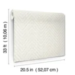 A-Street Prints Glynn Silver Chevron Wallpaper - SKU 4122-26651
