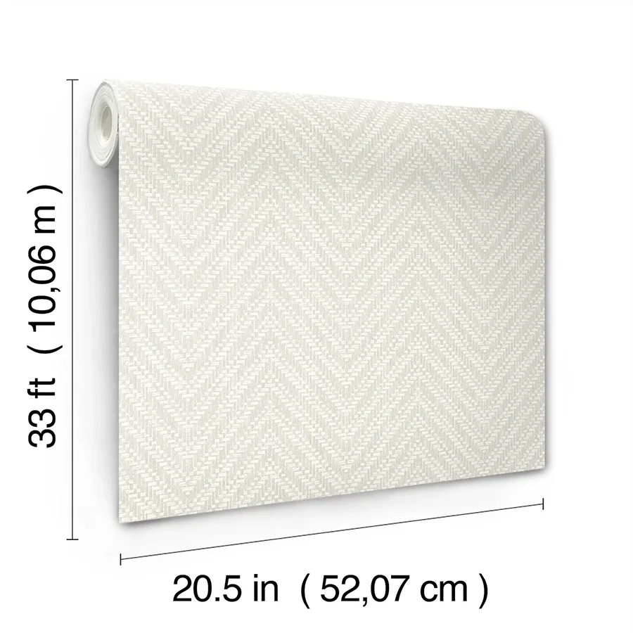 A-Street Prints Glynn Silver Chevron Wallpaper - SKU 4122-26651