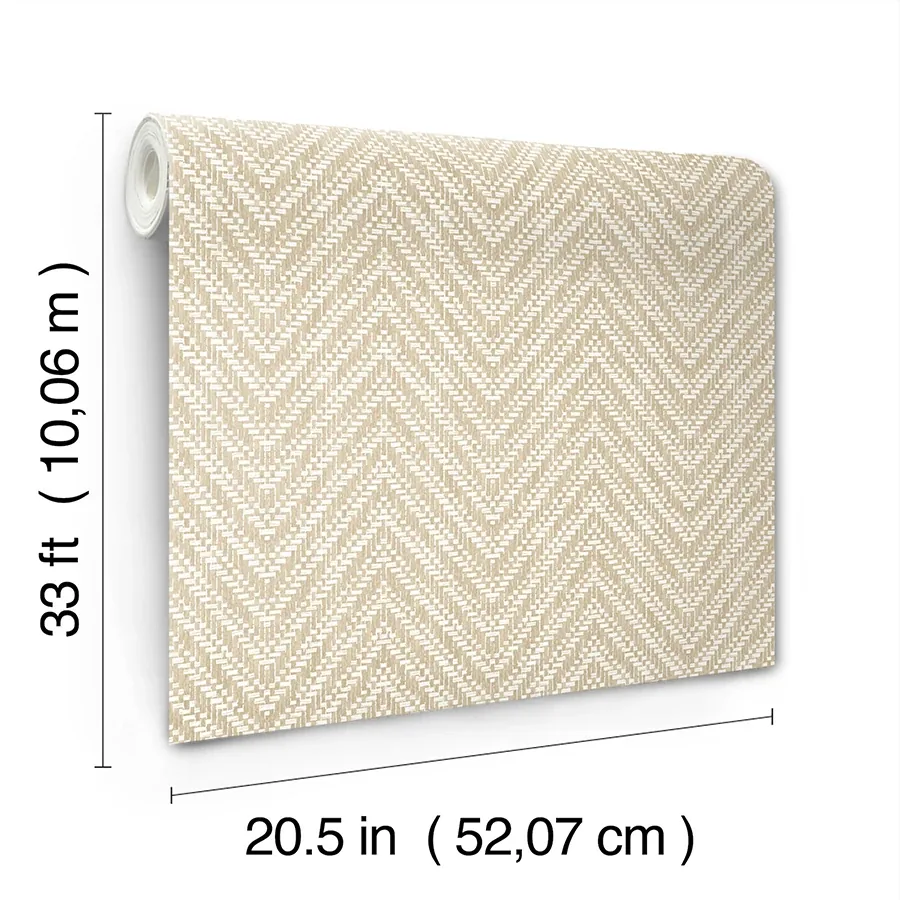 A-Street Prints Glynn Wheat Chevron Wallpaper | Wallpaper Twins A-Street Prints Glynn Wheat Chevron Wallpaper - SKU 4122-27045