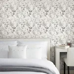 A-Street Prints Gossamer Grey Botanical Wallpaper | Wallpaper Twins A-Street Prints Gossamer Grey Botanical Wallpaper - SKU 2716-23867