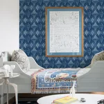 A-Street Prints Grady Blue Dotted Geometric Wallpaper | Wallpaper Twins A-Street Prints Grady Blue Dotted Geometric Wallpaper - SKU 4081-26320