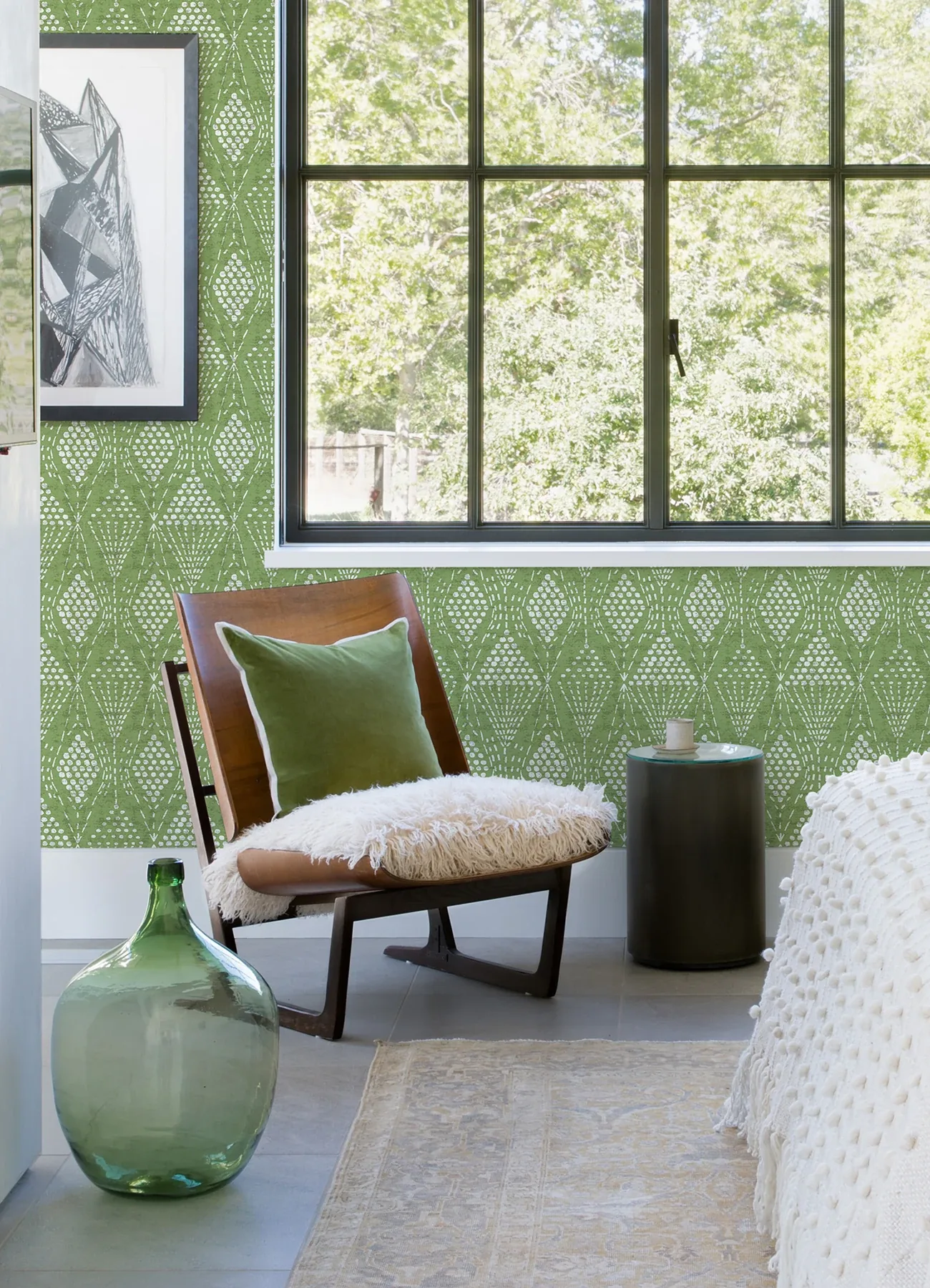 A-Street Prints Grady Green Dotted Geometric Wallpaper | Wallpaper Twins A-Street Prints Grady Green Dotted Geometric Wallpaper - SKU 4081-26319