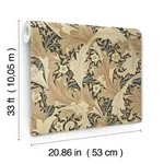 A-Street Prints Granville Apricot Leafy Vine Wallpaper | Wallpaper Twins A-Street Prints Granville Apricot Leafy Vine Wallpaper - SKU 4153-82015