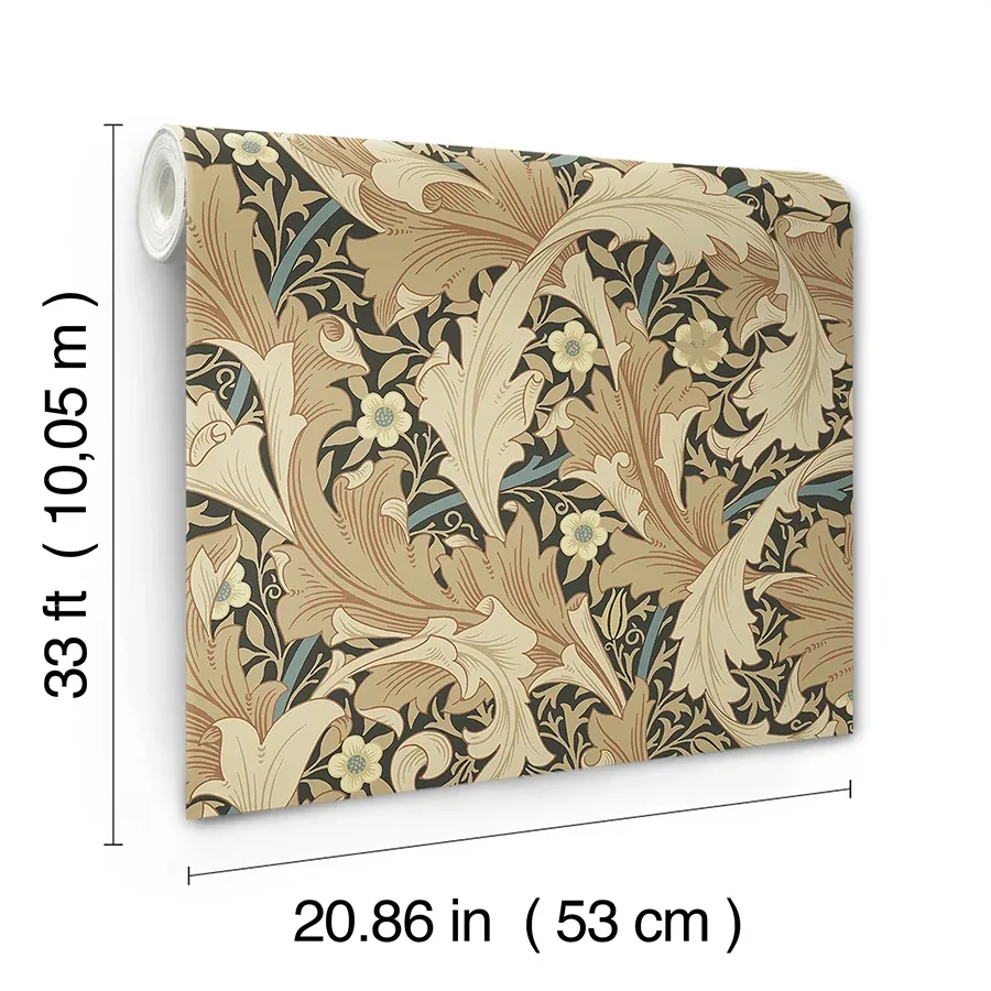 A-Street Prints Granville Apricot Leafy Vine Wallpaper | Wallpaper Twins A-Street Prints Granville Apricot Leafy Vine Wallpaper - SKU 4153-82015