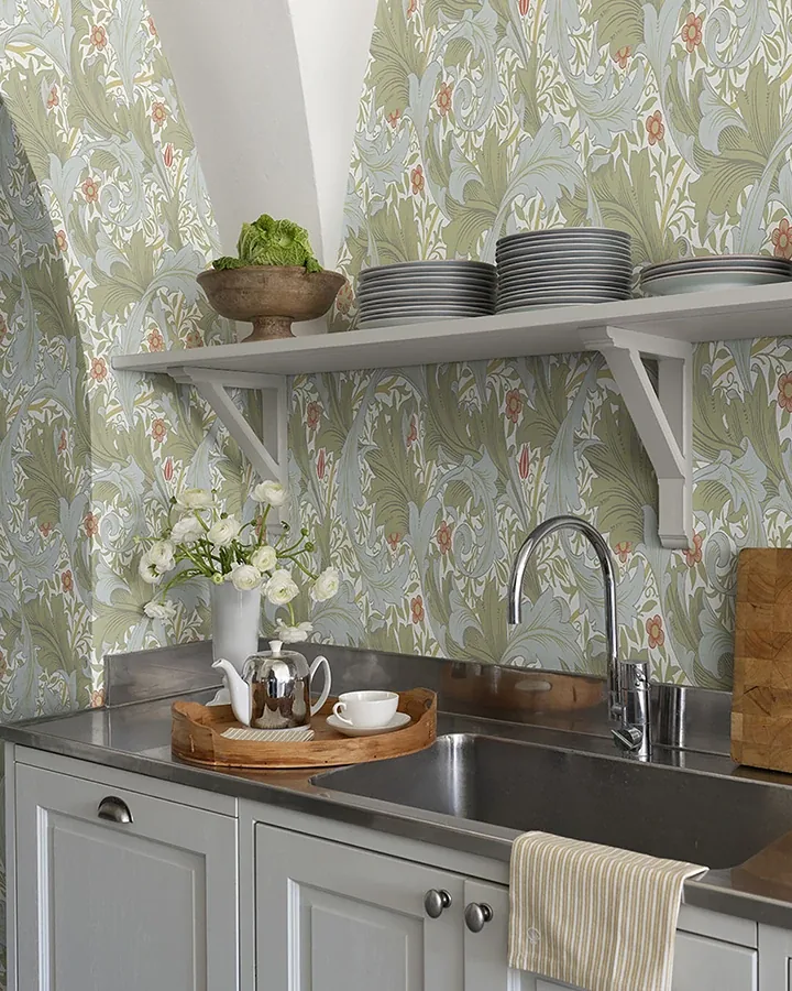 A-Street Prints Granville Olive Leafy Vine Wallpaper - SKU 4153-82012