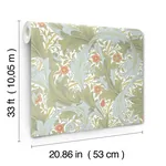 A-Street Prints Granville Olive Leafy Vine Wallpaper - SKU 4153-82012