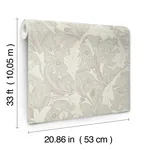 A-Street Prints Granville White Leafy Vine Wallpaper | Wallpaper Twins A-Street Prints Granville White Leafy Vine Wallpaper - SKU 4153-82011