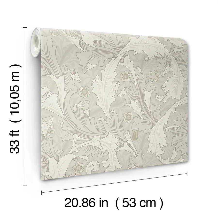 A-Street Prints Granville White Leafy Vine Wallpaper | Wallpaper Twins A-Street Prints Granville White Leafy Vine Wallpaper - SKU 4153-82011