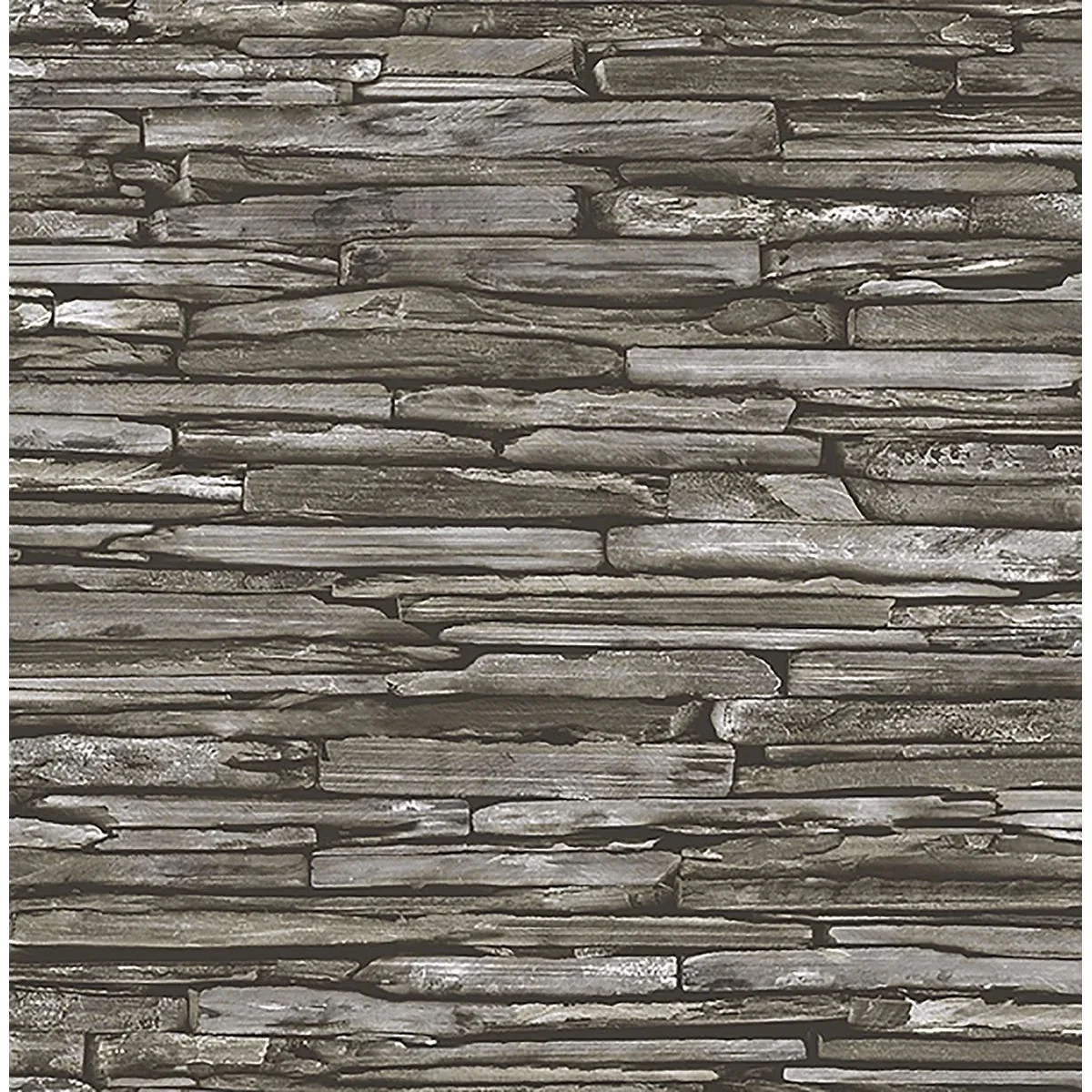 A-Street Prints Green Stacked Slate Wallpaper - SKU 2701-22351