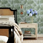 A-Street Prints Greenwood Light Blue Deciduous Wallpaper - SKU 4147-80007