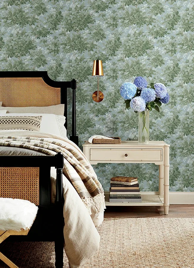 A-Street Prints Greenwood Light Blue Deciduous Wallpaper - SKU 4147-80007