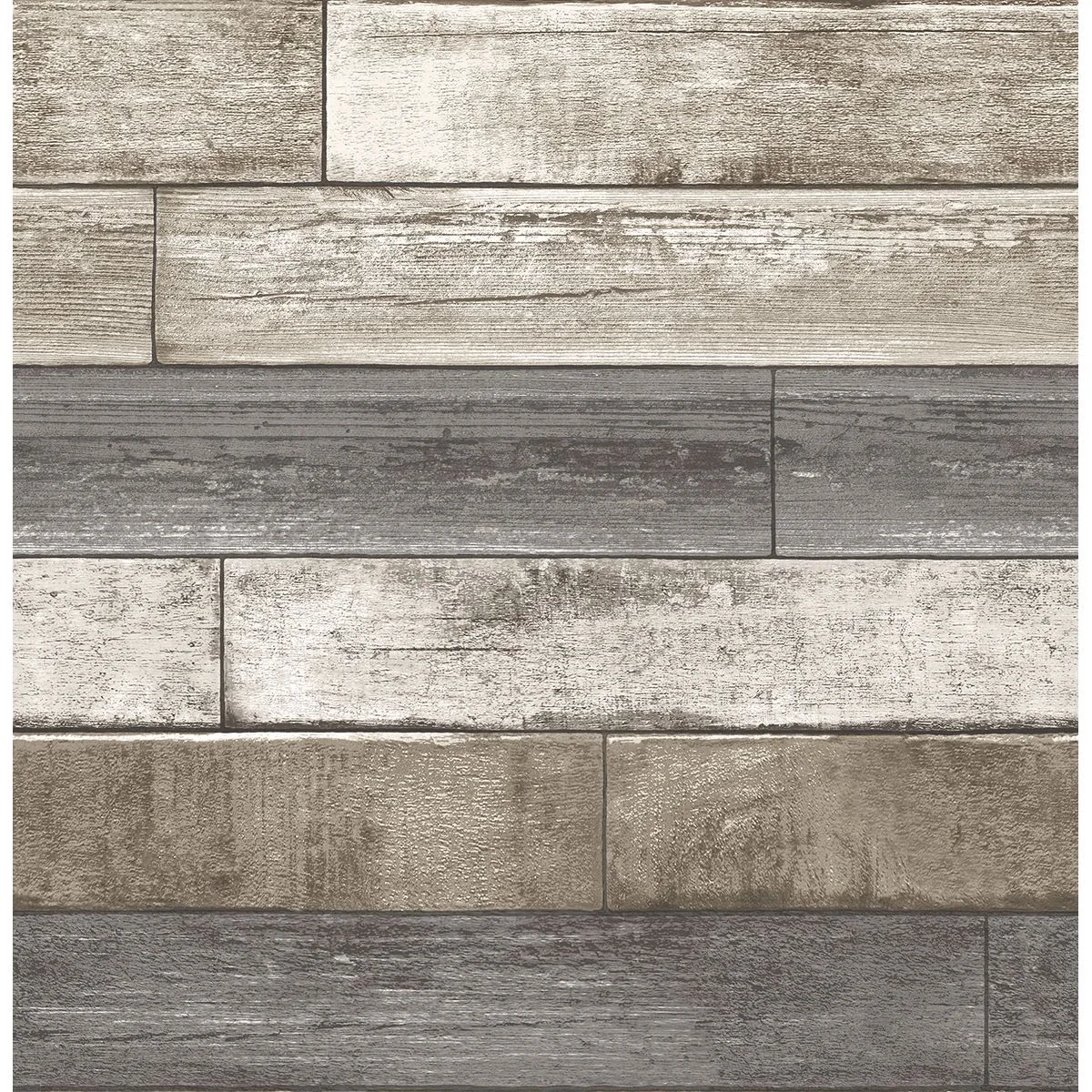 A-Street Prints Grey Weathered Plank Wallpaper - SKU 2701-22345