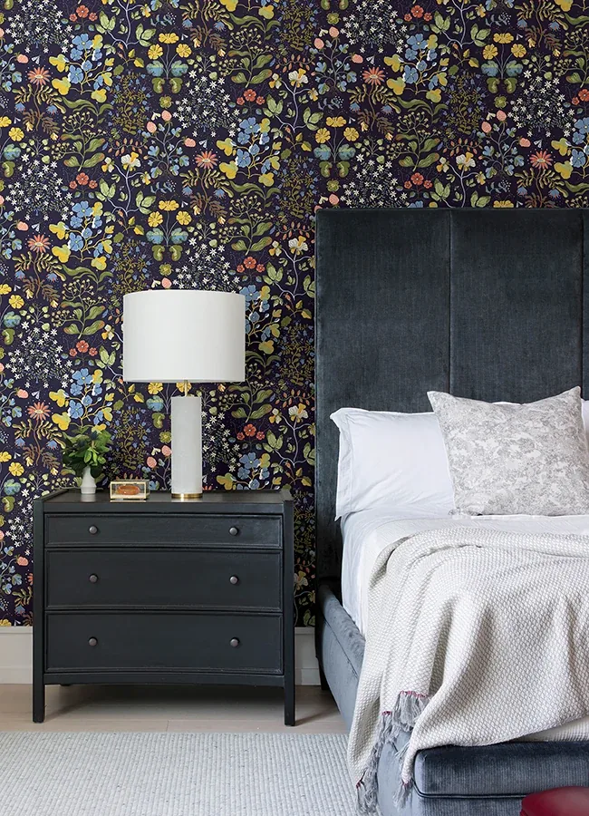 A-Street Prints Groh Dark Blue Floral Wallpaper | Wallpaper Twins A-Street Prints Groh Dark Blue Floral Wallpaper - SKU 4143-22002