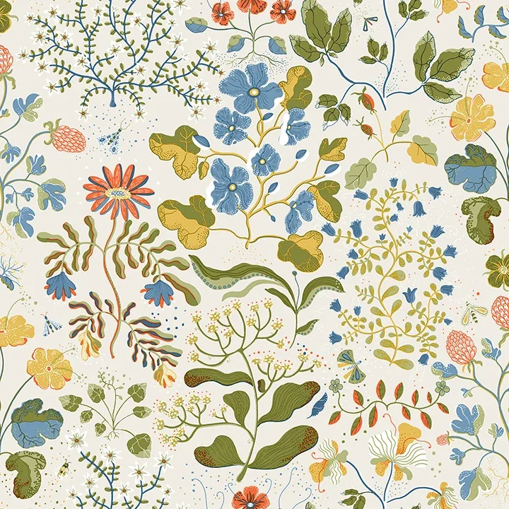4143-22001 | Groh Green Floral Wallpaper