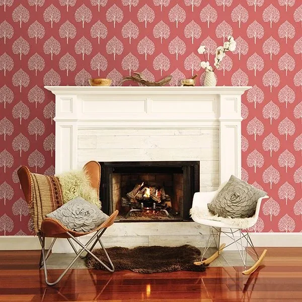 A-Street Prints Grove Coral Tree Wallpaper - SKU 2702-22707