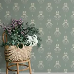 A-Street Prints Gullvie Seafoam Pansies Wallpaper | Wallpaper Twins A-Street Prints Gullvie Seafoam Pansies Wallpaper - SKU 4201-48007