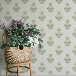 A-Street Prints Gullvie White Pansies Wallpaper | Wallpaper Twins A-Street Prints Gullvie White Pansies Wallpaper - SKU 4201-48005