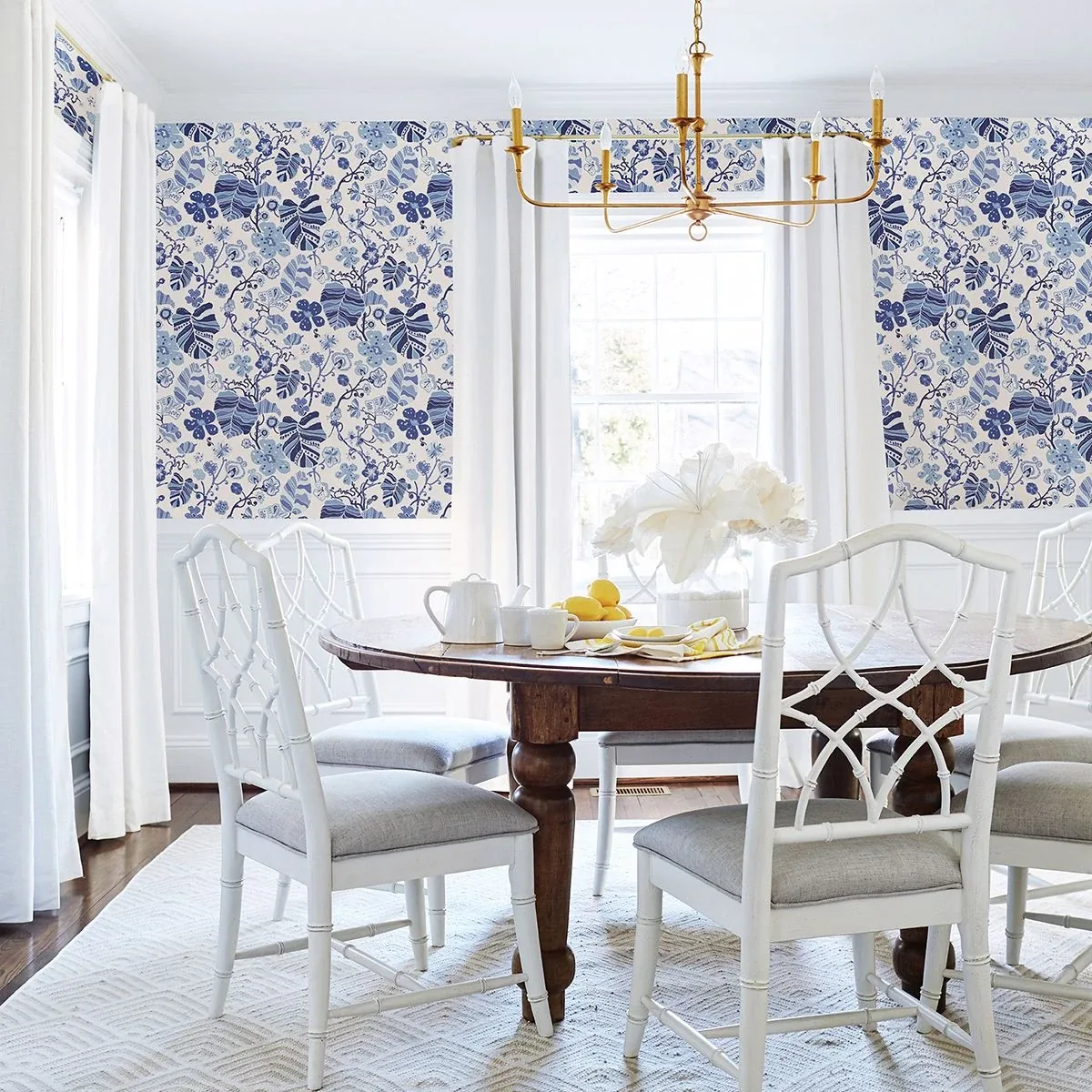 A-Street Prints Gwyneth Indigo Floral Wallpaper - SKU 2903-25810
