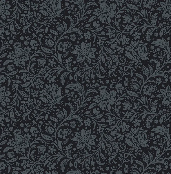 4173-27626 | Hague Dark Blue Floral Trail Wallpaper