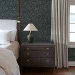 A-Street Prints Hague Dark Blue Floral Trail Wallpaper | Wallpaper Twins A-Street Prints Hague Dark Blue Floral Trail Wallpaper - SKU 4173-27626