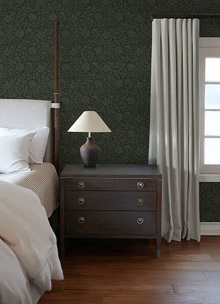 A-Street Prints Hague Dark Green Floral Trail Wallpaper | Wallpaper Twins A-Street Prints Hague Dark Green Floral Trail Wallpaper - SKU 4173-27628
