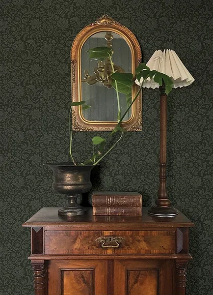 A-Street Prints Hague Dark Green Floral Trail Wallpaper | Wallpaper Twins A-Street Prints Hague Dark Green Floral Trail Wallpaper - SKU 4173-27628